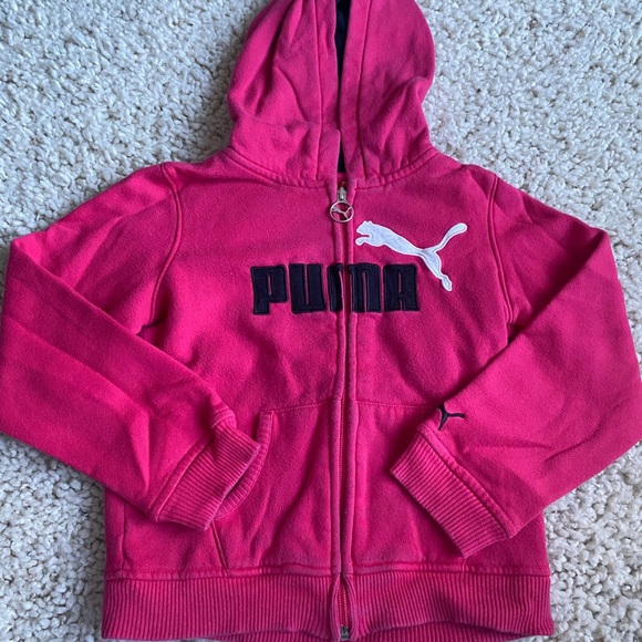 Puma Other - Puma Girls Pink Zip Up Hoodie